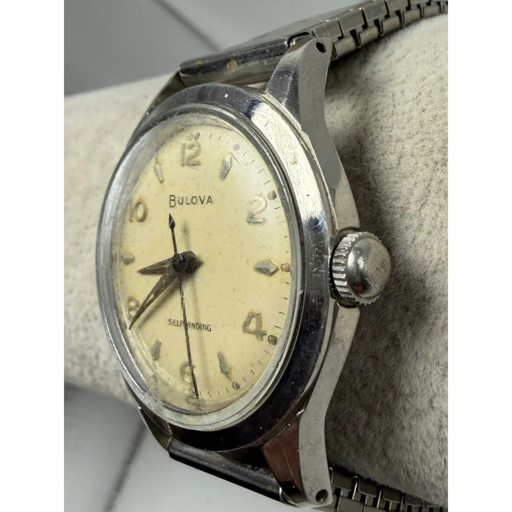Bulova Selfwinding Automatic Working Mens Watch Vintage 33MM 6.5